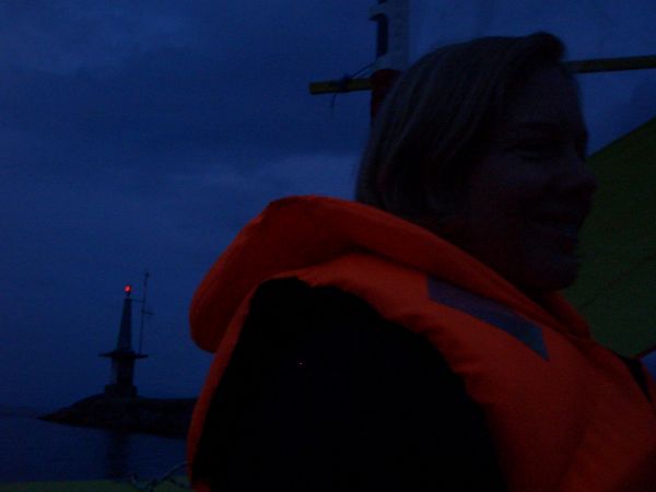 lighthouse seen at night 