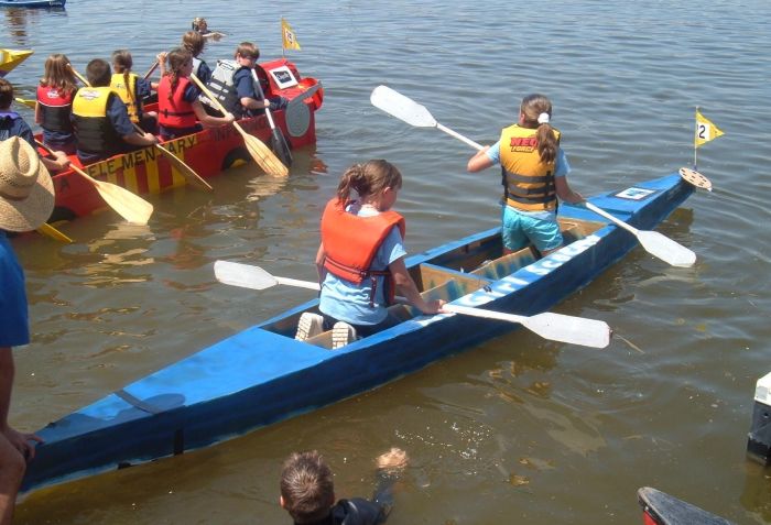 cardboard boat race