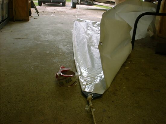 sewing polytarp sail - step 6